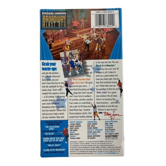 Richard Simmons 3 VHS Sealed Broadway Sweat Blast Off Tone Up Workouts - No Cord - Picture 6 of 14